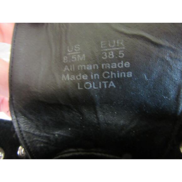 SAM EDELMAN Circus Black Lolita Combat Grunge 8.5 Lace Up Lugged Heel Boots - Picture 7 of 7